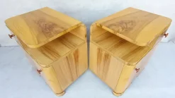 Clearance Pamono Art Deco Bedside Tables by Jindřich Halabala for Up Závody, 1950s, Set of 2