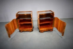 Best Pamono Art Deco Bedside Tables, Czechoslovakia, 1940s, Set of 2