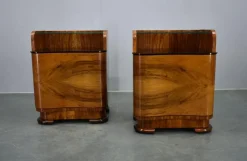 Best Pamono Art Deco Bedside Tables, Czechoslovakia, 1940s, Set of 2