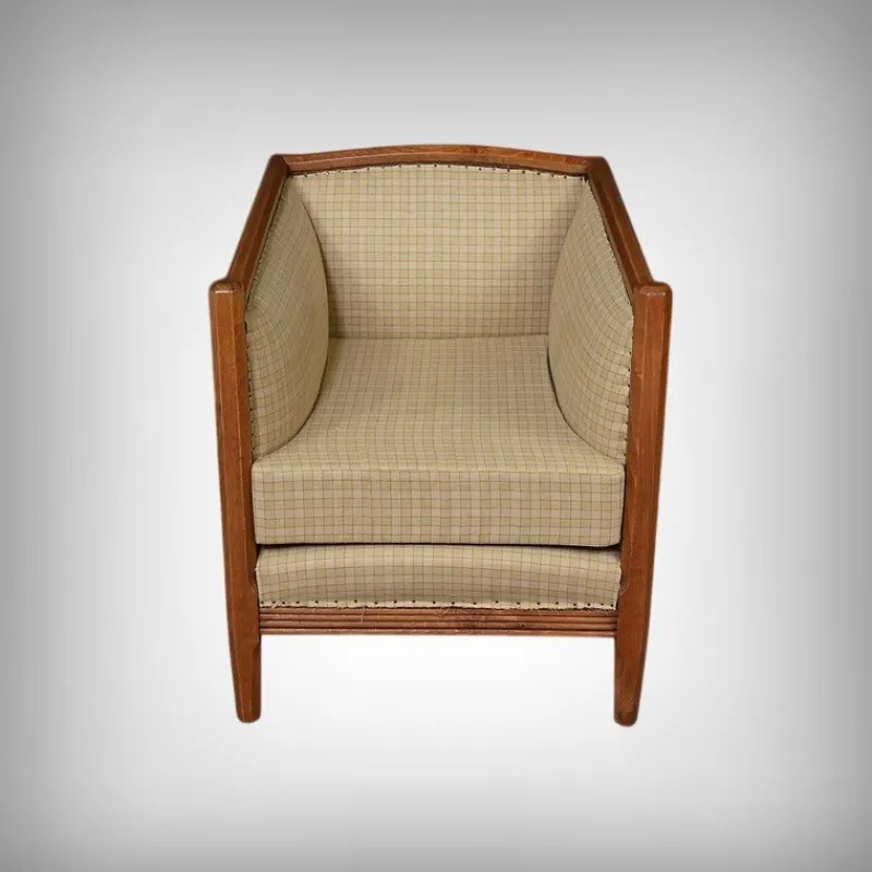 Pamono Art Deco Beech Armchair, 1930s> Lounge Chairs & Armchairs