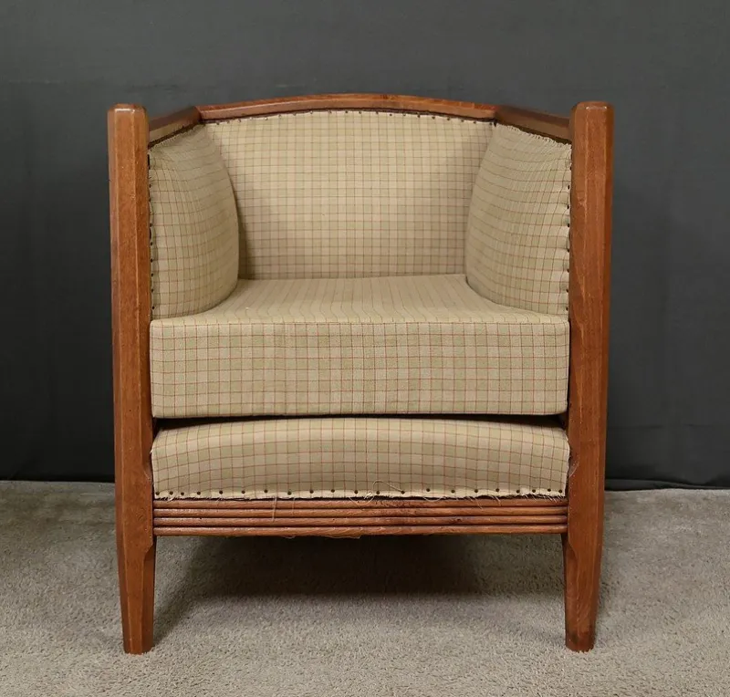 Pamono Art Deco Beech Armchair, 1930s> Lounge Chairs & Armchairs