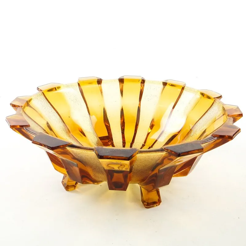 Pamono Art Deco Belgian Bowl by Val Saint Lambert, 1950s> Bowls