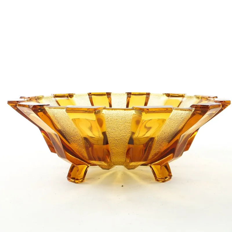 Pamono Art Deco Belgian Bowl by Val Saint Lambert, 1950s> Bowls