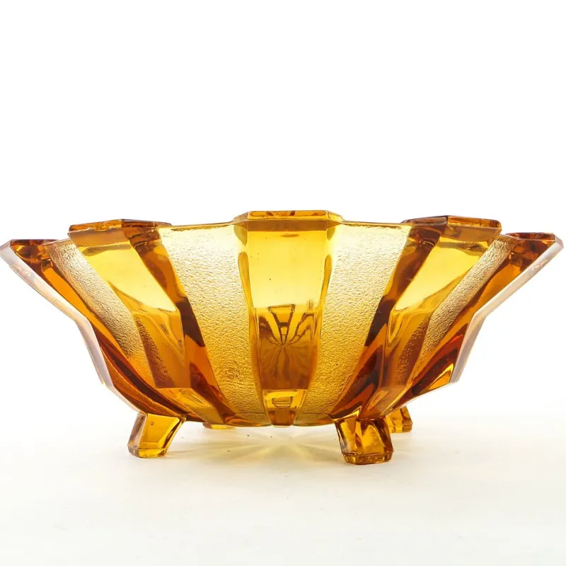 Pamono Art Deco Belgian Bowl by Val Saint Lambert, 1950s> Bowls