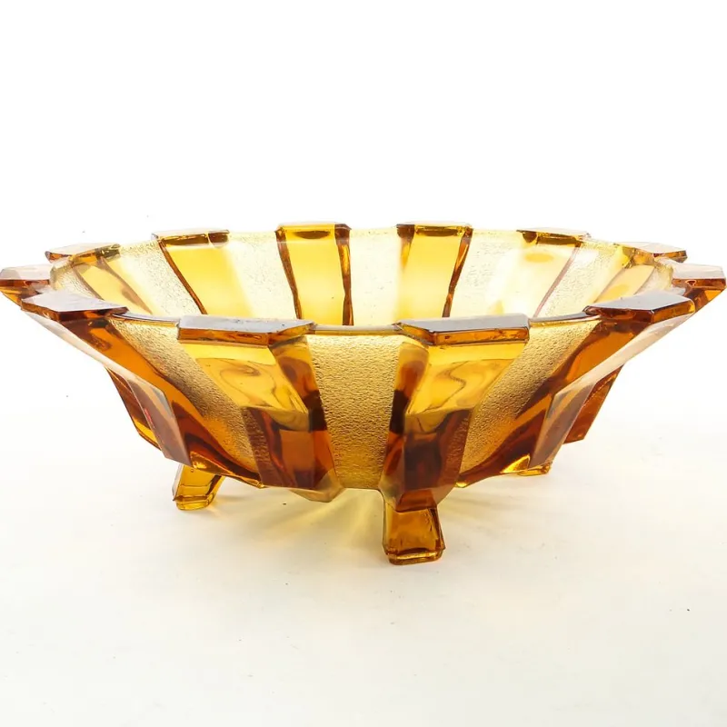 Pamono Art Deco Belgian Bowl by Val Saint Lambert, 1950s> Bowls