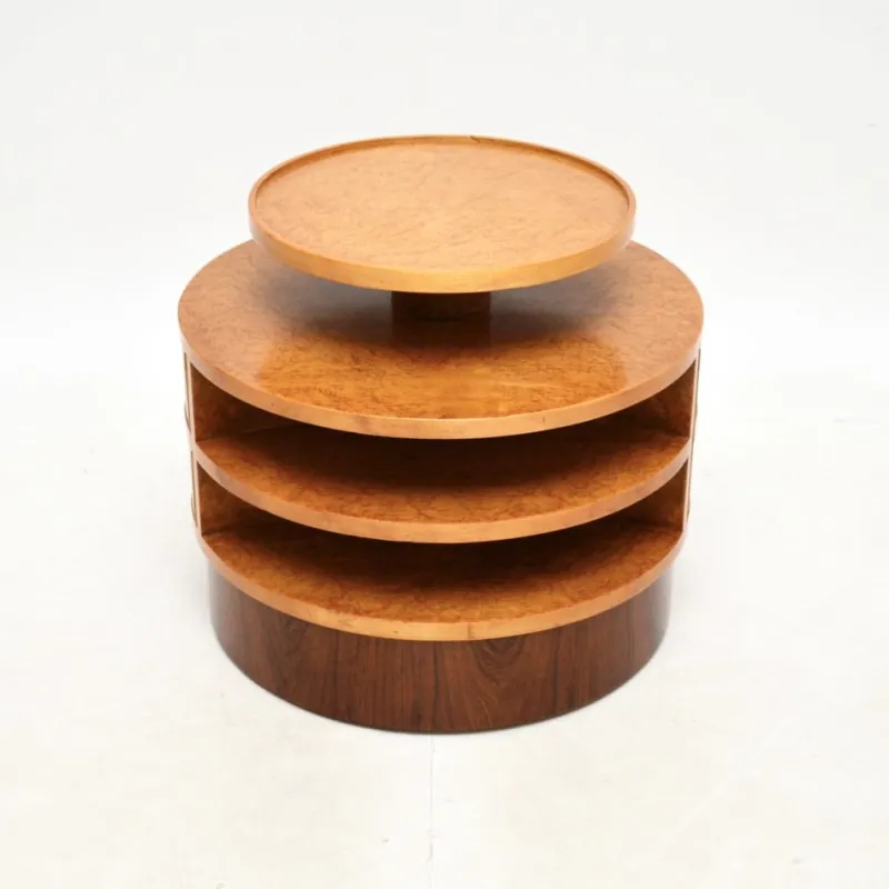 Pamono Art Deco Birds Eye Maple Occasional Table, 1930s> Coffee & Side Tables