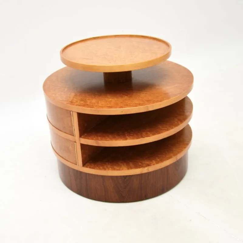 Pamono Art Deco Birds Eye Maple Occasional Table, 1930s> Coffee & Side Tables