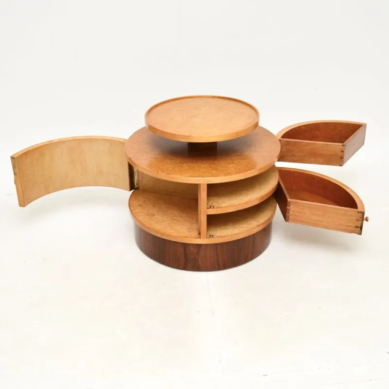 Pamono Art Deco Birds Eye Maple Occasional Table, 1930s> Coffee & Side Tables