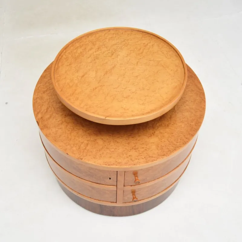 Pamono Art Deco Birds Eye Maple Occasional Table, 1930s> Coffee & Side Tables