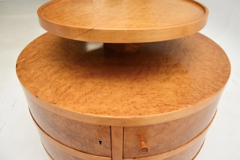 Pamono Art Deco Birds Eye Maple Occasional Table, 1930s> Coffee & Side Tables