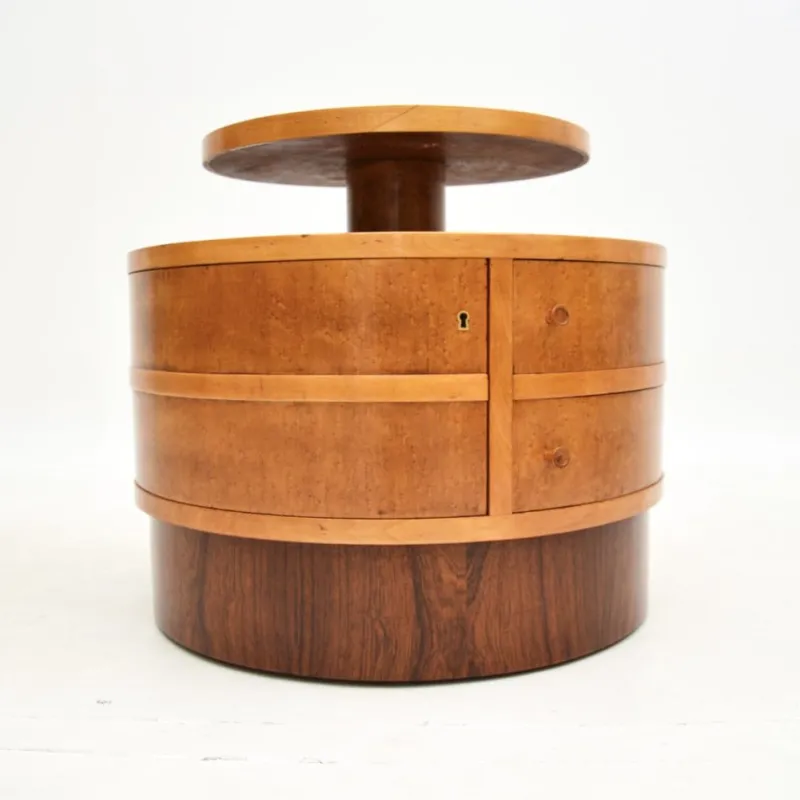 Pamono Art Deco Birds Eye Maple Occasional Table, 1930s> Coffee & Side Tables