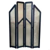 Pamono Art Deco Black Ebonized Wood and Gold Metal Screens, 1960s> Room Dividers & Screens