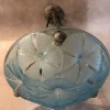 New Pamono Art Deco Blue Chandelier by Degué, 1930s