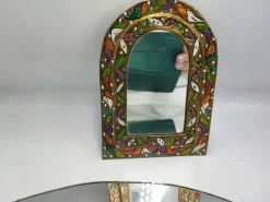 Pamono Art Deco Brass Mirror, 1920s> Mirrors