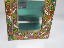 Pamono Art Deco Brass Mirror, 1920s><noscript><img width=