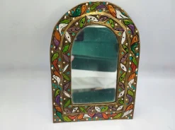 Pamono Art Deco Brass Mirror, 1920s><noscript><img width=