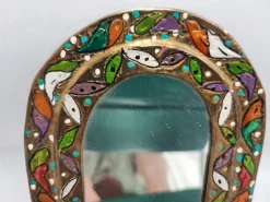 Pamono Art Deco Brass Mirror, 1920s><noscript><img width=