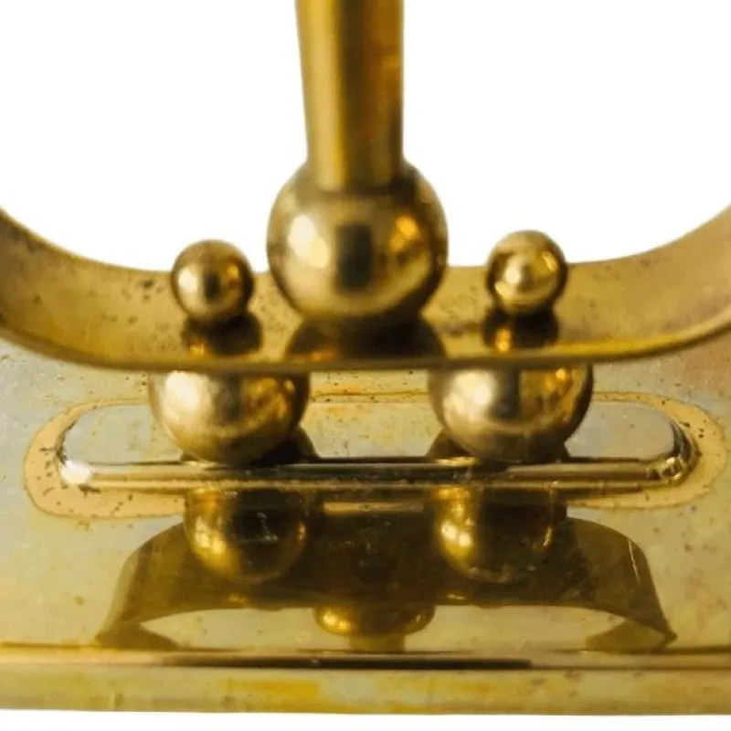 Pamono Art Deco Brass 3-Point Candlestick, 1920s> Candleholders