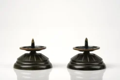Best Pamono Art Deco Bronze Candleholders, Denmark, 1930s, Set of 2