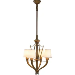 Outlet Pamono Art Deco Bronze Chandelier attributed to Emilio Lancia for Italo Carlotti, Italy, 1930s
