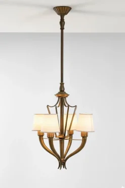 Outlet Pamono Art Deco Bronze Chandelier attributed to Emilio Lancia for Italo Carlotti, Italy, 1930s
