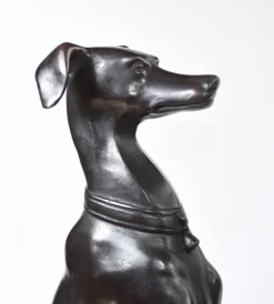 Pamono Art Deco Bronze Greyhound Dogs Grey Hounds Statue, Set of 2><noscript><img width=