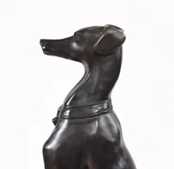 Pamono Art Deco Bronze Greyhound Dogs Grey Hounds Statue, Set of 2><noscript><img width=