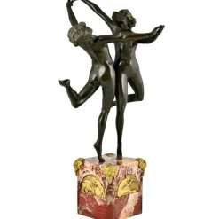 Online Pamono Art Deco Bronze Sculpture Dancing Nudes Country Dance by Claire Colinet, France, 1925