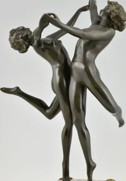 Online Pamono Art Deco Bronze Sculpture Dancing Nudes Country Dance by Claire Colinet, France, 1925