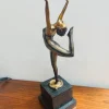 Pamono Art Deco Bronze Sculpture by Otto Poertzel, 1920s> Art Nouveau|Art Deco