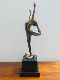 Pamono Art Deco Bronze Sculpture by Otto Poertzel, 1920s> Art Nouveau|Art Deco