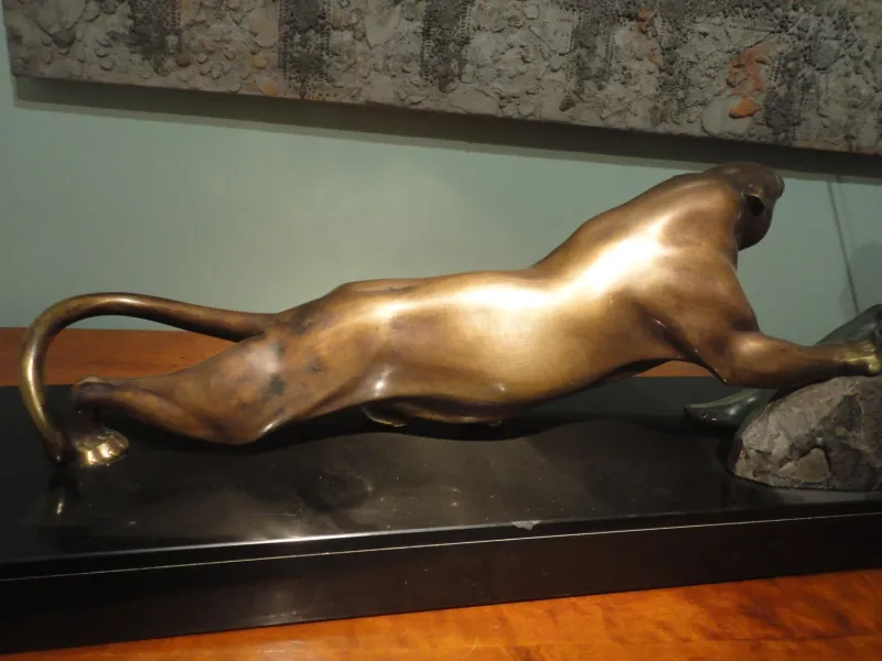 Pamono Art Deco Bronze Sculpture by Brault, 1920s> Art Deco