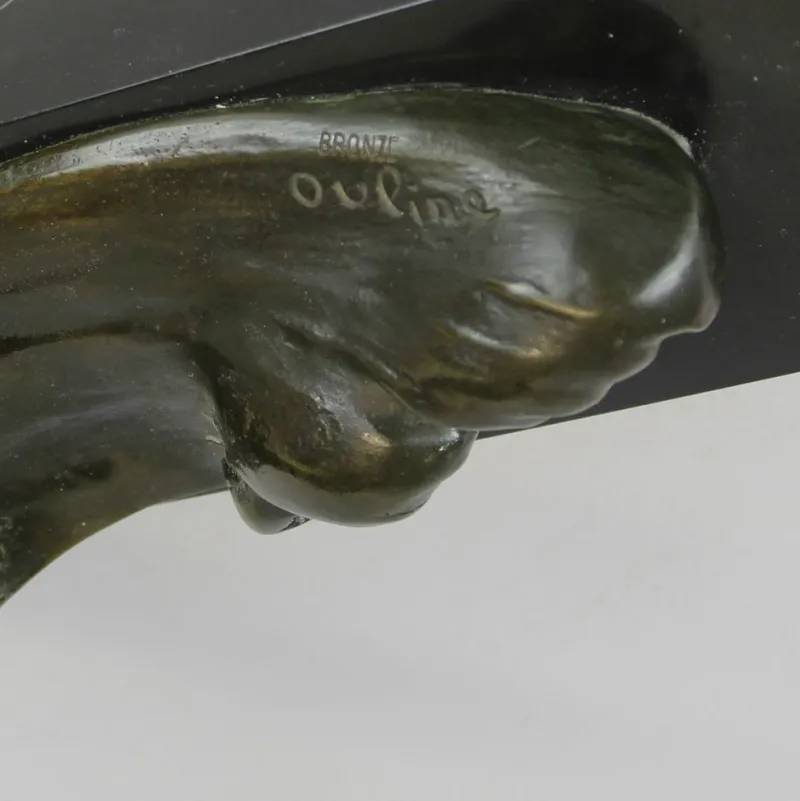 Clearance Pamono Art Deco Bronze Sculpture by Ouline, 1930s