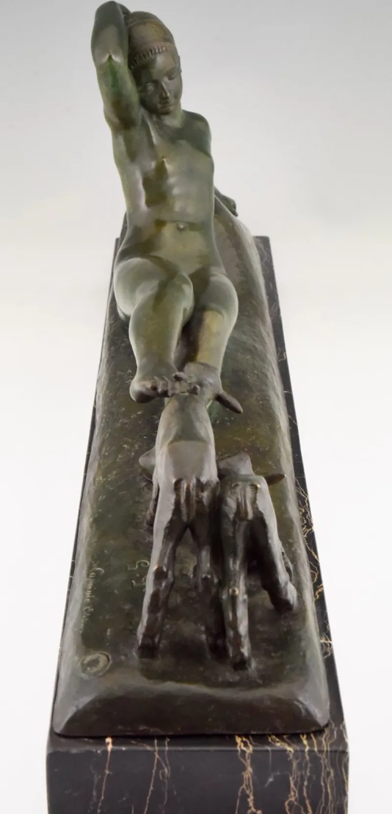 Pamono Art Deco Bronze Sculpture by Georges Gori for La Pointe Editeur, 1930s> Art Deco