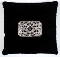Pamono Art Deco Brooch in Platinum 950 with Diamonds, 1930s><noscript><img width=