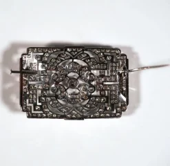Pamono Art Deco Brooch in Platinum 950 with Diamonds, 1930s><noscript><img width=