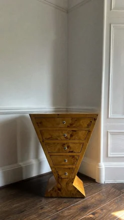 Pamono Art Deco Burl Commode or Console><noscript><img width=