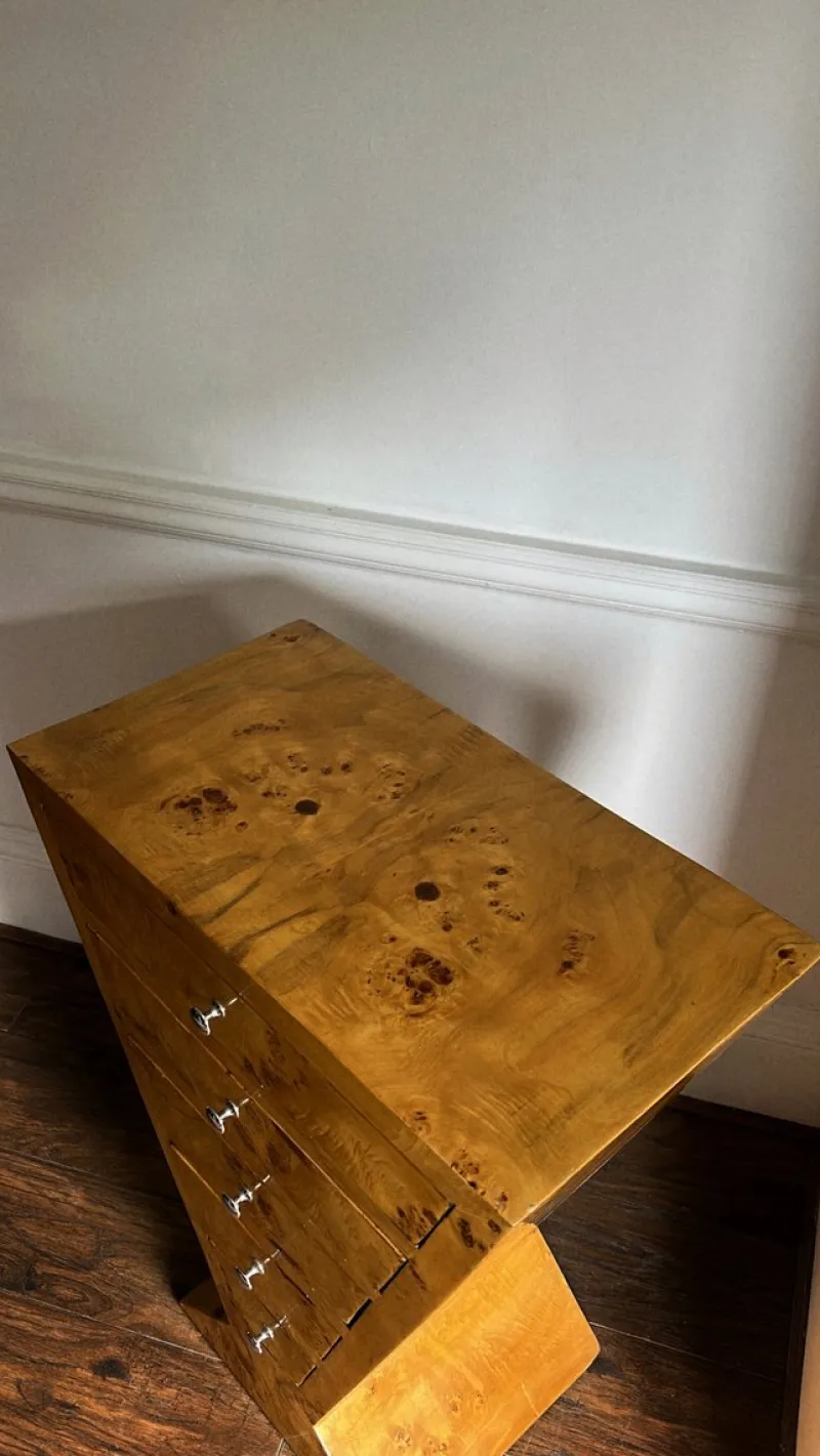 Pamono Art Deco Burl Commode or Console> Dressers, Commodes & Chests