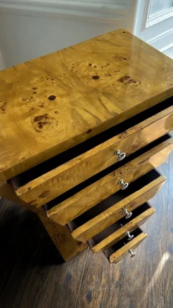 Pamono Art Deco Burl Commode or Console><noscript><img width=