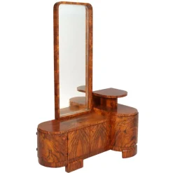 Pamono Art Deco Burl Walnut Sculptural Entry Cabinet by Osvaldo Borsani, 1930s> Dressing Tables