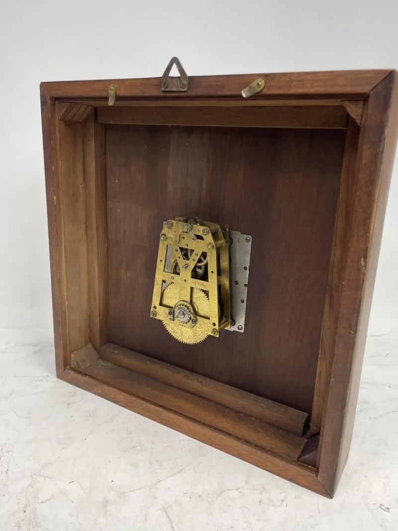 Pamono Art Deco Burl Walnut Vedette Wall Clock, 1930s> Clocks