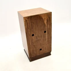Pamono Art Deco Burr Elm and Walnut Bedside Cabinet, 1930s