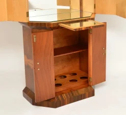 Pamono Art Deco Burr Walnut Cocktail Cabinet, 1930s><noscript><img width=