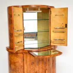 Pamono Art Deco Burr Walnut Cocktail Cabinet from Epstein, 1930s><noscript><img width=