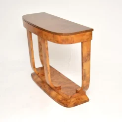 Discount Pamono Art Deco Burr Walnut Console Table by Hille, 1934