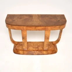 Discount Pamono Art Deco Burr Walnut Console Table by Hille, 1934
