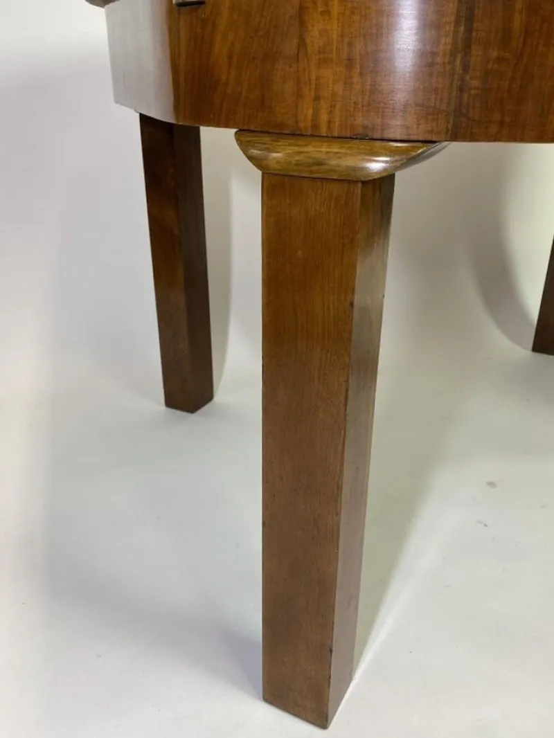 Pamono Art Deco Burr Walnut Dining Table, 1930s> Dining Tables & Sets