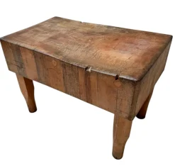 Pamono Art Deco Butcher's Block Table, 1970s> Worktables & Workbenches