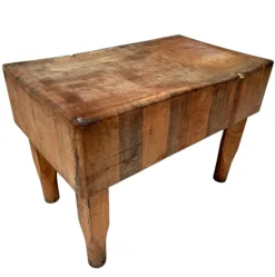 Pamono Art Deco Butcher's Block Table, 1970s> Worktables & Workbenches