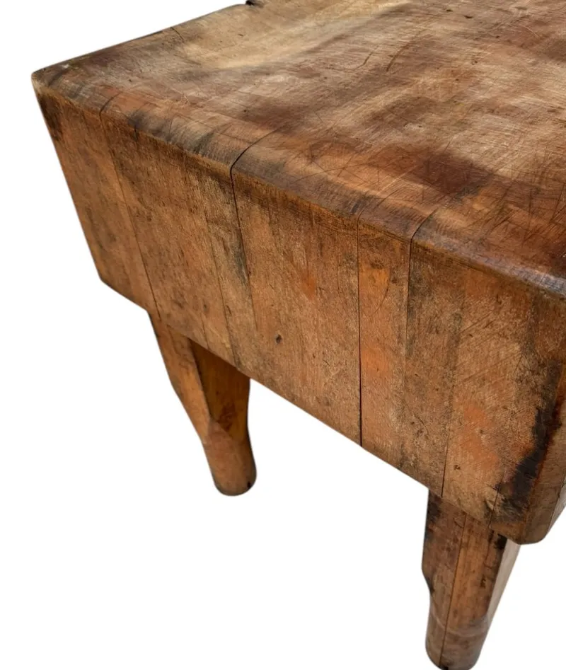 Pamono Art Deco Butcher's Block Table, 1970s> Worktables & Workbenches